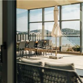 3 x 5 bedroom seafront villa with heated infinity pool near Rogoznica, sleeps 10